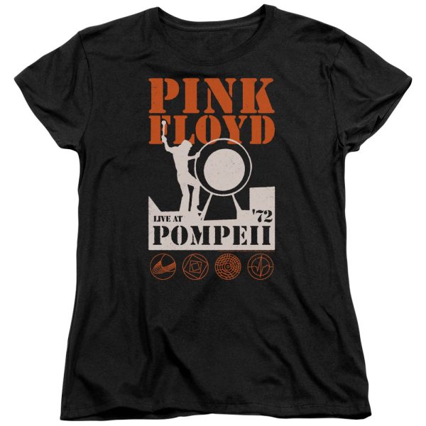 Pink Floyd Pompeii Womens T Shirt Black