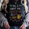 Pokemon All I Want For Christmas Is Pikachu Shirt