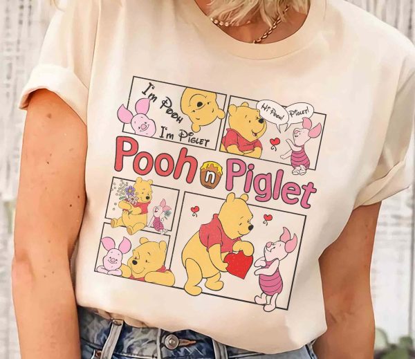 Pooh And Piglet Disney Vacation Disneyworld Disneyland Family Tee