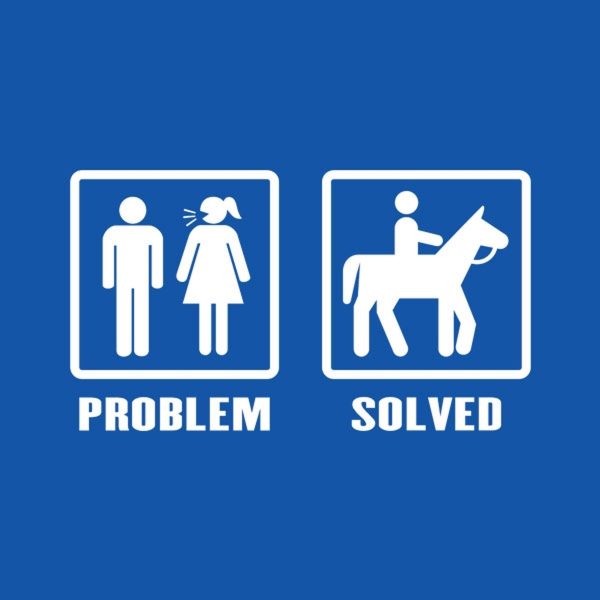 Problem – Solved (Horse Riding) – T-shirt