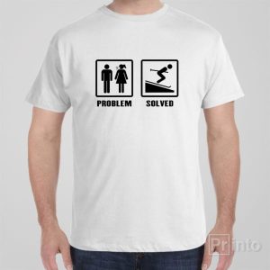Problem Solved Skiing T shirt 1