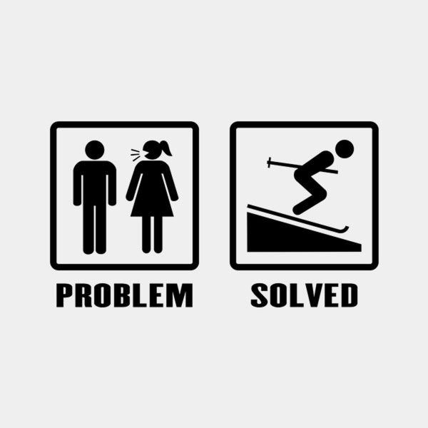 Problem – Solved (Skiing) – T-shirt