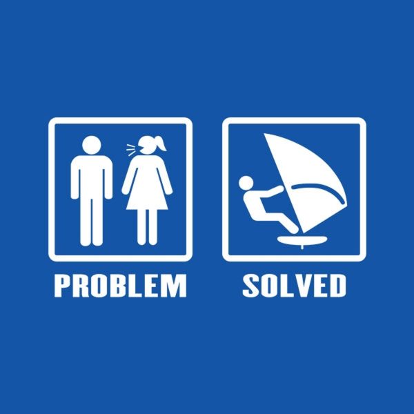 Problem – Solved (Windsurfing) – T-shirt