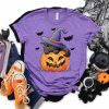 Pumpkin And Black Cat Halloween Oversized Sweatshirt Comfort Colors