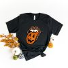 Pumpkin Leopard Lip Thankful Grateful Blessed Shirt