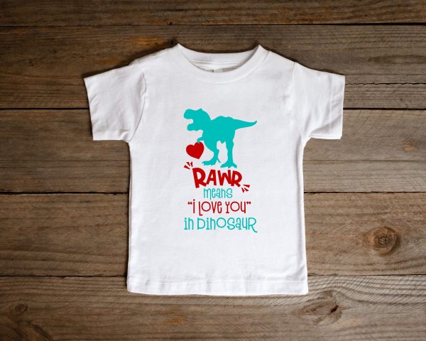 Rawr Means I Love You In Dinosaur Funny Valentine Shirt