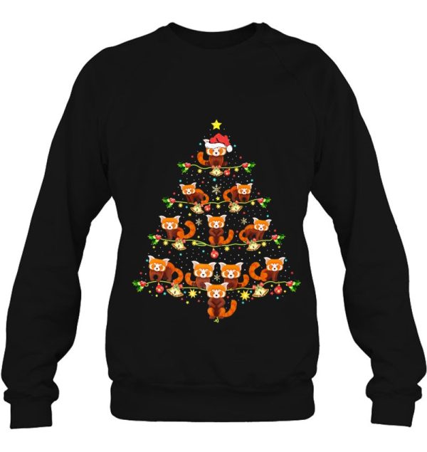 Red Panda Lover Xmas Matching Santa Christmas Tree Shirt