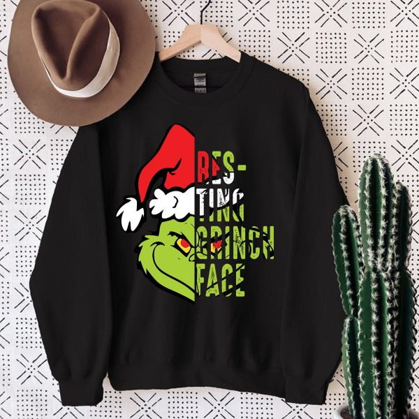 Resting Grinch Face Christmas Shirt