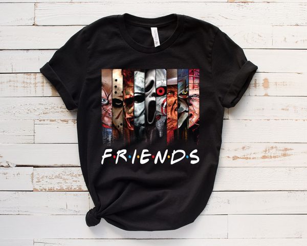 Retro Characters Halloween Party Horror Friends Movie Killers Shirt