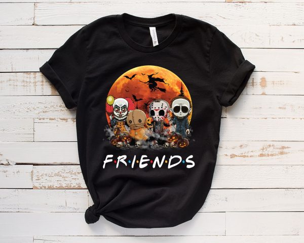 Retro Friends Horror Characters Halloween Gift Shirt