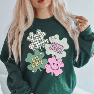 Retro Stay Gold Lucky St Patricks Day Shirt