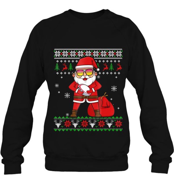 Rugby Ugly Christmas Santa Claus Gift Shirt