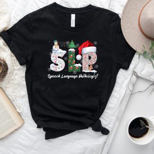 SLP Santa’s Teacher Christmas Speech Language Pathologist Shirt