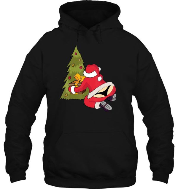 Santa Claus In Thong Ugly Christmas Funny Hoodie Shirt