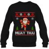 Santa Claus Muay Thai Training Christmas Ugly Sweatshirt