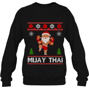 Santa Claus Muay Thai Training Christmas Ugly Sweatshirt