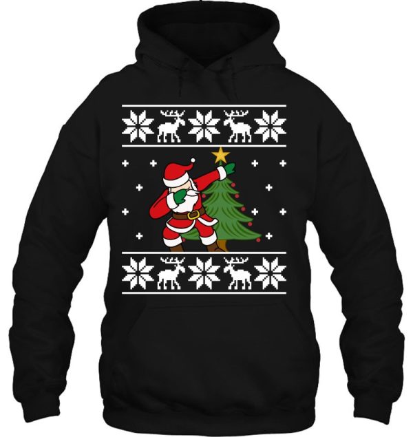 Santa Claus Xmas Ugly Christmas Day Dabbing Hoodie Shirt