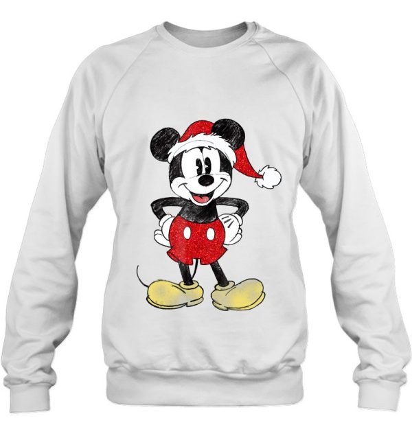 Santa Mickey Mouse Christmas Sweatshirt For Babies