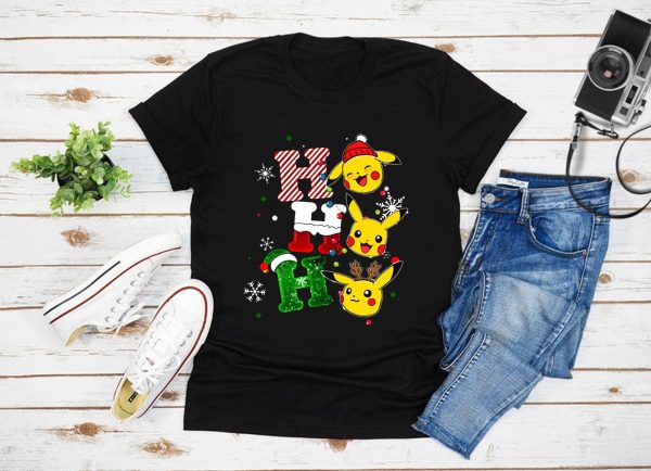 Santa Pikachu Pokemon Ho Christmas T Shirt