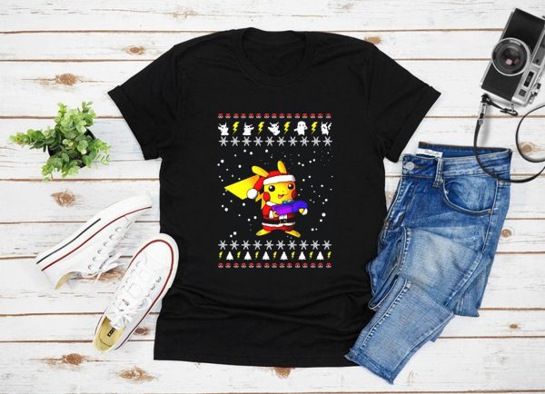 Santa Pokemon Pikachu Ugly Christmas T Shirt