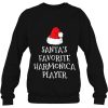 Santa&rsquo;s Favorite Harmonica Player Christmas Gift Funny Sweatshirt