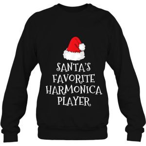 Santa’s Favorite Harmonica Player Christmas Gift Funny Sweatshirt