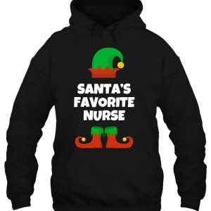 Santa’s Favorite Nurse Christmas Funny Gift Hoodie