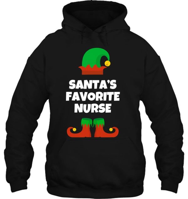 Santa’s Favorite Nurse Christmas Funny Gift Hoodie