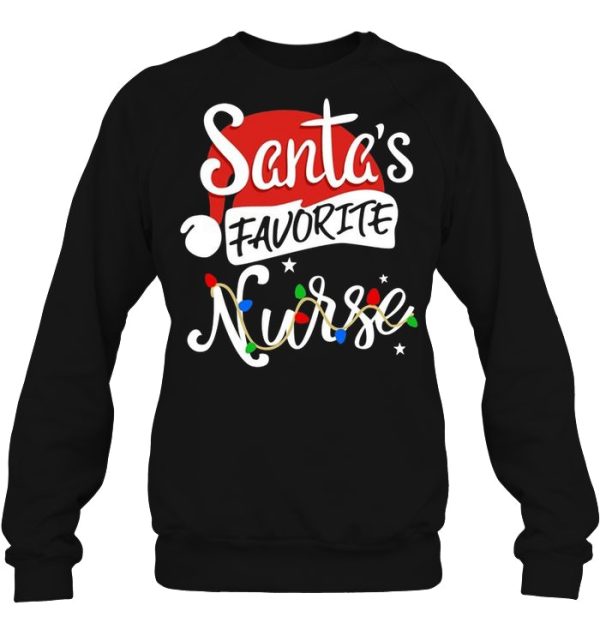 Santa’s Favorite Nurse Christmas Shirt For Women