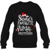 Santa’s Favorite Nurse Practitioner Christmas Np Rn Nursing Shirt