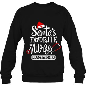 Santa’s Favorite Nurse Practitioner Christmas Np Rn Nursing Shirt