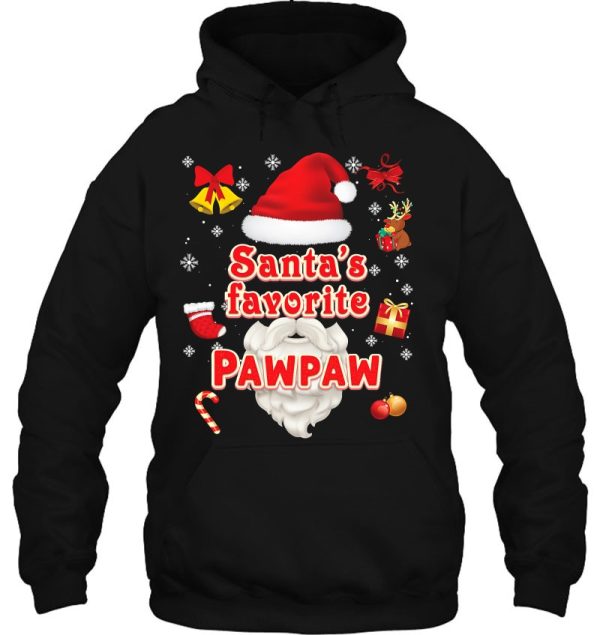 Santa’s Favorite Pawpaw Christmas Santa Claus Ugly Sweater Hoodie