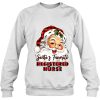 Santa&rsquo;s Favorite Registered Nurse Red Plaid Christmas Sweatshirt