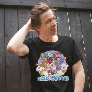 Scary Care Scare Bears Funny Halloween Horror Faces Vintage T-Shirt 2 Scary Care Scare Bears Funny Halloween Horror Faces Vintage T Shirt 3