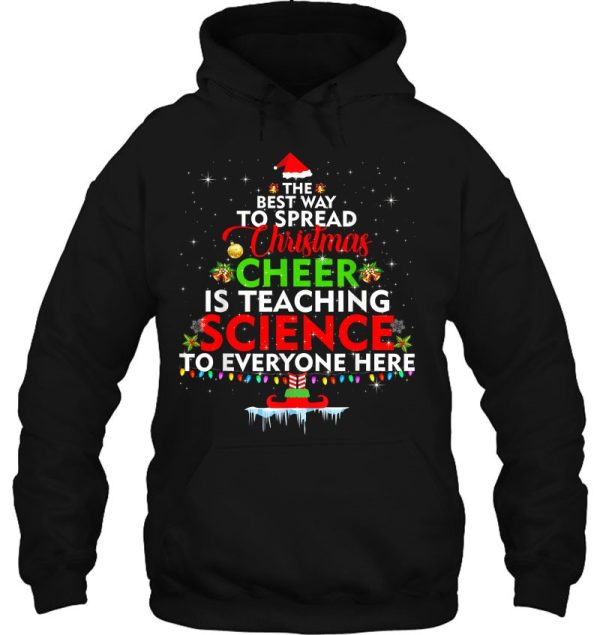 Science Teacher Christmas Hoodie Funny Elf Cheer