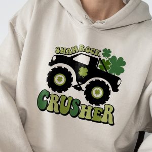 Shamrock Crusher Kids St Patrick&rsquo;s Day Truck Boys Shirt