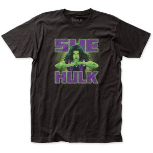 She-Hulk Cracking Knuckles Mens T Shirt Black