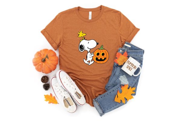 Snoopy Halloween Peanuts Fall Autumn Mom Trick Or Treating Shirt