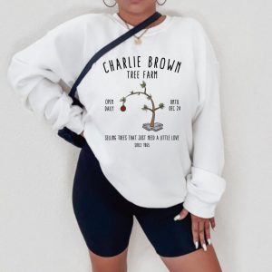 Snoopy Peanuts Charlie Brown Christmas Tree Sweatshirt 3