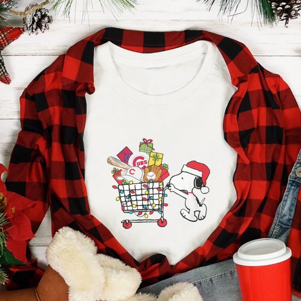 Snoopy Shopping Christmas Peanuts Funny Shirt For Kids