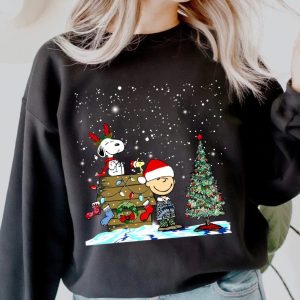 Snoopy Woodstock And Charlie Brown The Peanuts Movie Christmas Sweatshirt Snoopy Woodstock And Charlie Brown The Peanuts Movie Christmas Sweatshirt