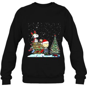 Snoopy Woodstock And Charlie Brown The Peanuts Movie Christmas Sweatshirt