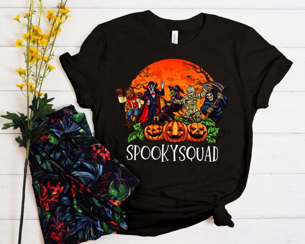 Spooky Squad Halloween Horror Friends Shirt