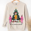 Squid Game Movie Doll Chrismas Tree Oversized Sweatshirt Comfort Colors