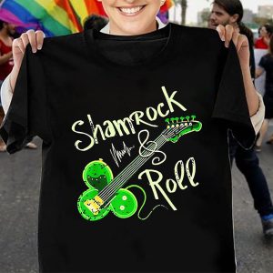 St Patrick's Day Guitarist Shamrock N Roll Shirt 2 St Patricks Day Guitarist Shamrock N Roll Shirt 3