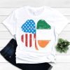 St Patrick&rsquo;s Day USA Irish Clover American Flag Shirt