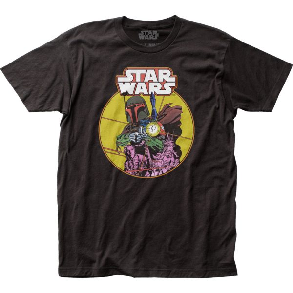 Star Wars Boba Fett Comic Mens T Shirt Black