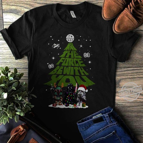 Star Wars Boba Fett Darth Vader And Stormtrooper Chibi Christmas Tree Shirt