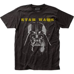 Star Wars Darth Vader Spray Paint Mens T Shirt Black