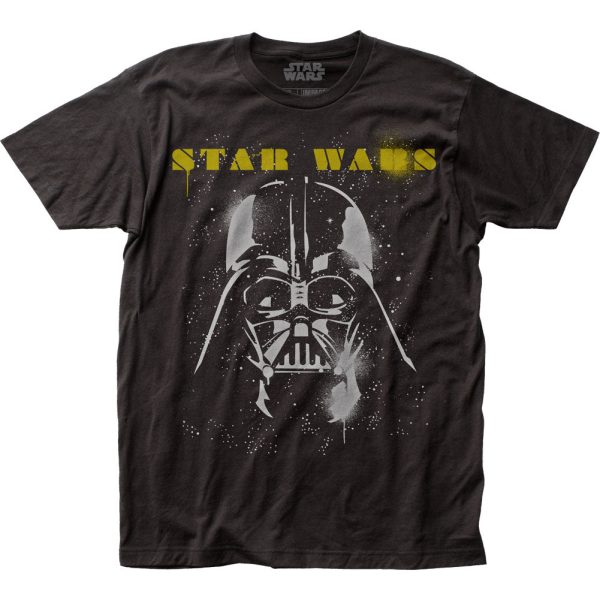 Star Wars Darth Vader Spray Paint Mens T Shirt Black